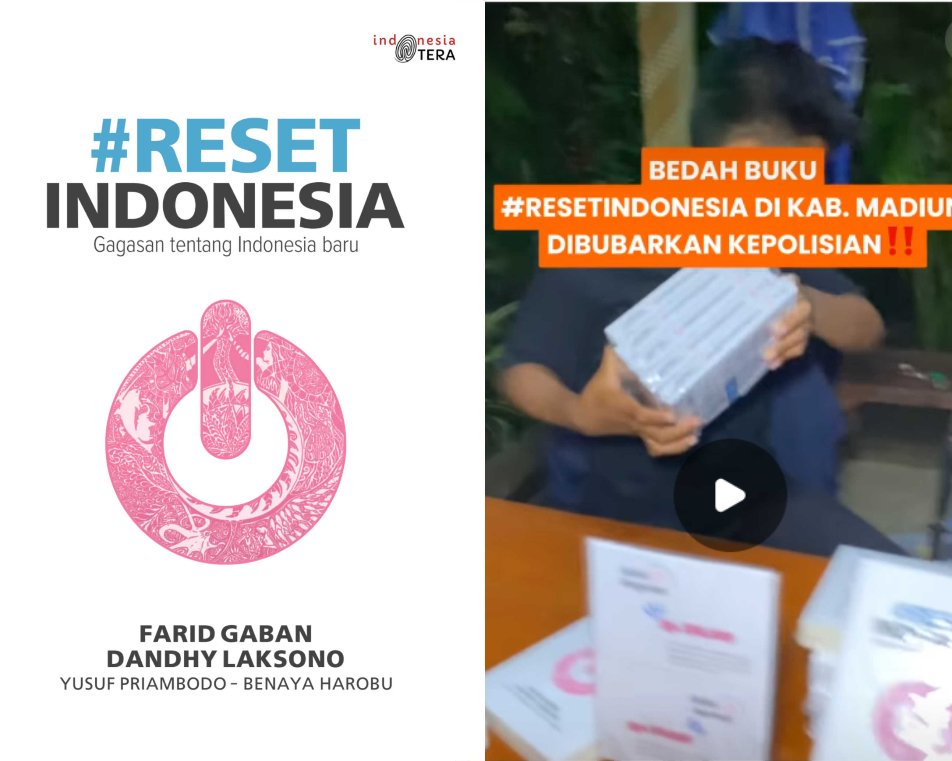Ironi Demokrasi di Madiun: Diskusi Buku 'Reset Indonesia' Dibubarkan Paksa Aparat hingga Berujung Teror Telur Busuk