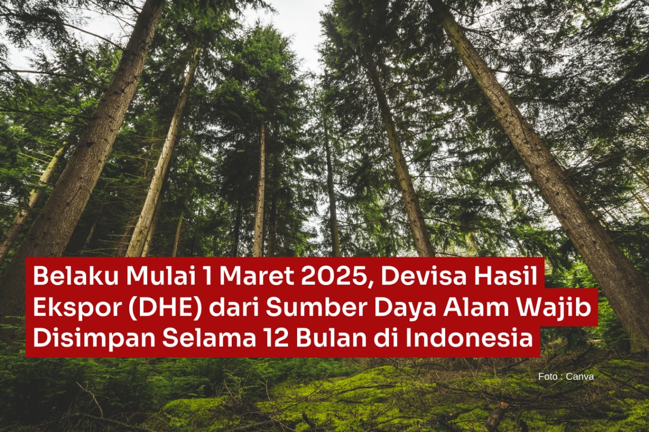 100% DEVISA HASIL EKSPOR WAJIB DI DALAM NEGERI!Devisa Hasil Ekspor (DHE) dari Sumber Daya Alam Wajib Disimpan Selama 12 Bulan  Di Indonesia