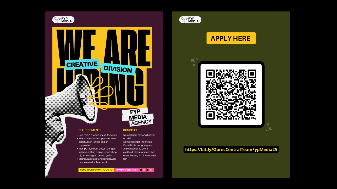 We Are Hiring! Creative Division