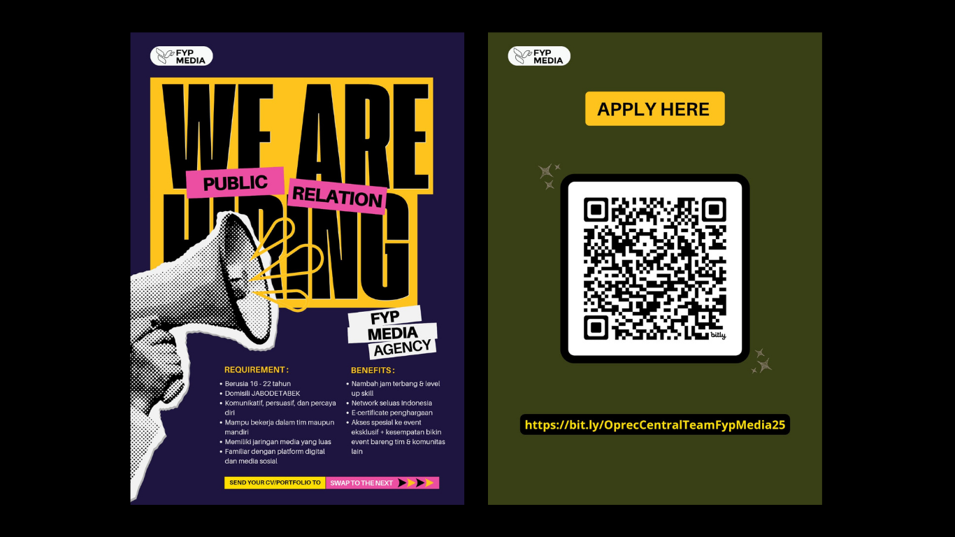 We Are Hiring! Public Relation Division