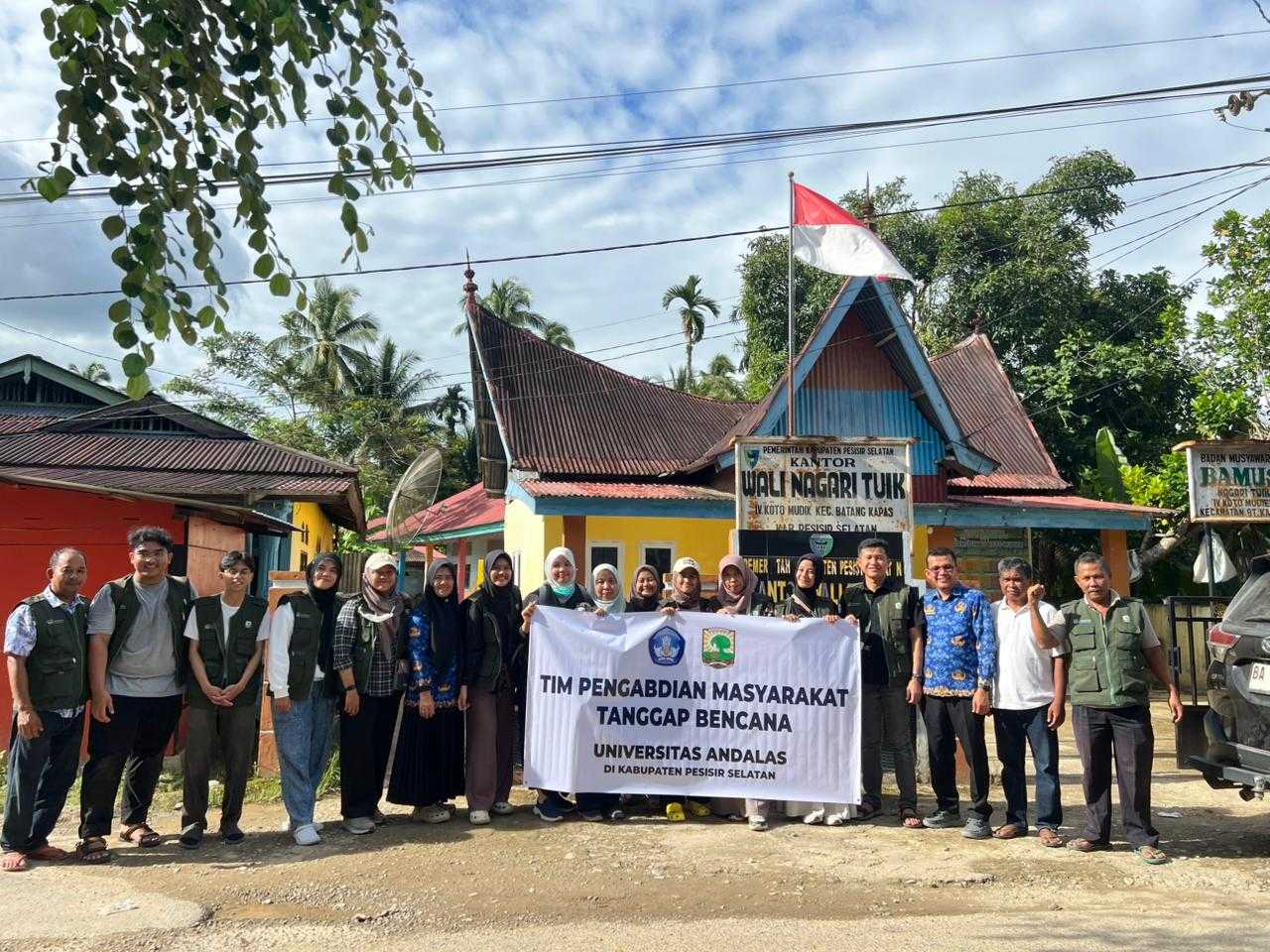 UNAND Gelar PKM Tanggap Bencana DIKTI di Pesisir Selatan, Fokus Layanan Kesehatan dan Trauma Healing